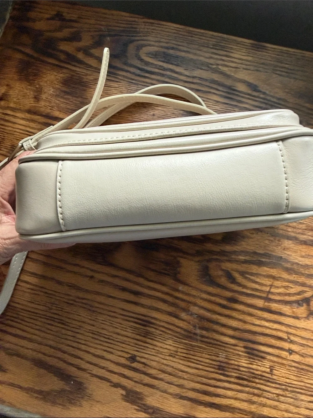 Elegant Cream Crossbody Bag with Flap - Everyday Shoulder Bag